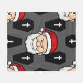 xmas vampire santa claus coffins fleece deken (Voorkant (Horizontaal))