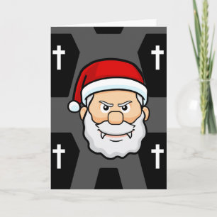 xmas vampire santa claus coffins kaart