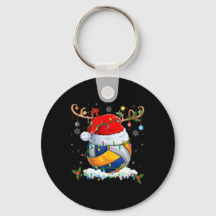 Xmas Verlichting Rendier Santa Hat Volleybal Chris Sleutelhanger