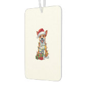 Xmas Verlichting Santa Hat Canaan Hond Kerstmis _1 Luchtverfrisser (Links)