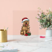 Xmas Verlichting Santa Hat Shar Pei Dog Kerstmis _ Acryl Bord (Huwelijk)
