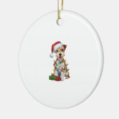 Xmas Verlichting Santa Silky Terrier Hond Kerstmis Keramisch Ornament (Links)