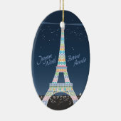 Xmas-versiering met Eiffel Tower Keramisch Ornament (Rechts)