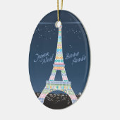 Xmas-versiering met Eiffel Tower Keramisch Ornament (Links)