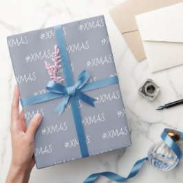 XMAS Violet en Wit Gepersonaliseerd Cadeaupapier
