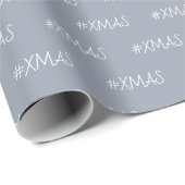XMAS Violet en Wit Gepersonaliseerd Cadeaupapier (Rol Hoek)
