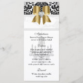 Xmas Wedding Menu Kaarten Chandelier Zwart Goud (Voorkant)