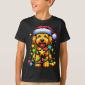 Xmas Whoodle Dog Tangled Christmas Lights For Men T-shirt (Voorkant)