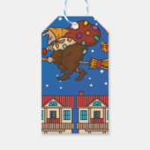xmas witch Befana Cadeaulabel (Voorkant)