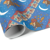 xmas witch Befana Cadeaupapier (Rol Hoek)