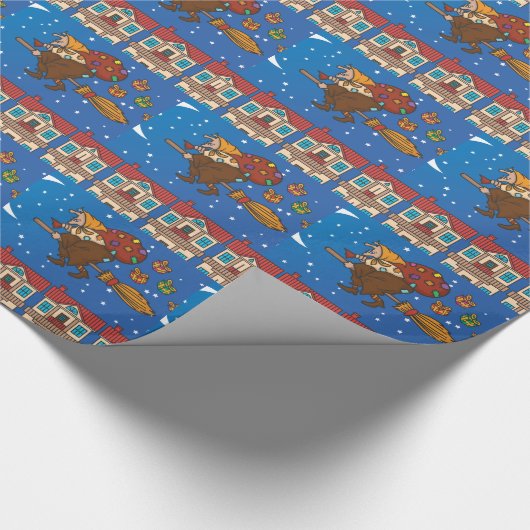 xmas witch Befana Cadeaupapier (Hoek)