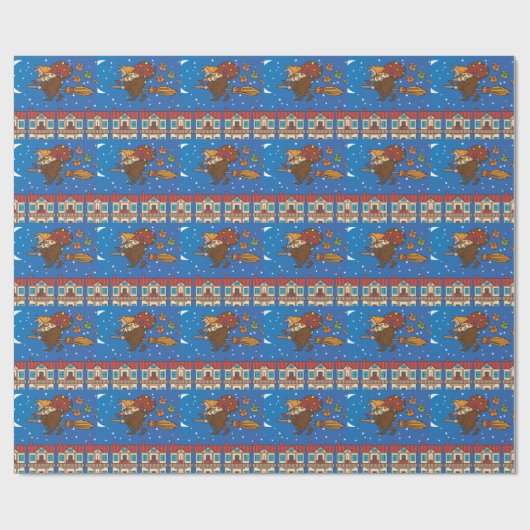 xmas witch Befana Cadeaupapier (Vlak)