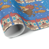 xmas witch Befana Cadeaupapier (Rol Hoek)