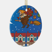 xmas witch Befana Keramisch Ornament (Rechts)