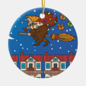 xmas witch Befana Keramisch Ornament (Voorkant)