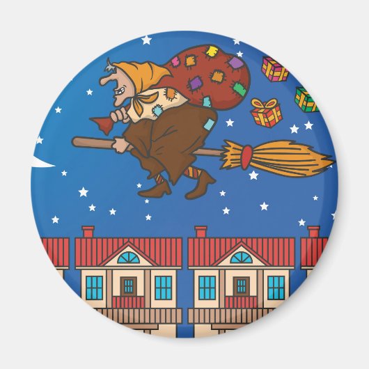 xmas witch Befana Magneet (Voorkant)