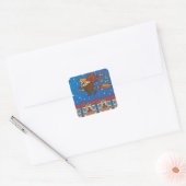 xmas witch Befana Vierkante Sticker (Envelop)