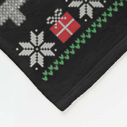 Xmas Wonderful Time For A Beer Ugly Christmas S Fleece Deken (Hoek)