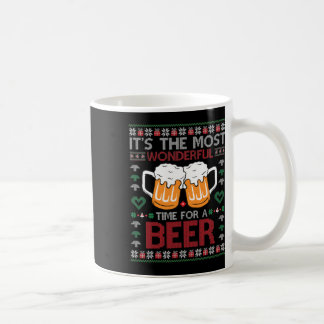 Xmas Wonderful Time For A Beer Ugly Christmas S  Koffiemok