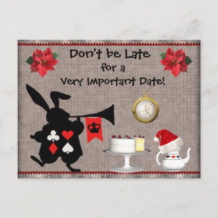 Xmas Wonderland Rabbit Save the Date Baby shower Aankondigingskaart