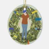 Xmas Wreater Agility Handler 1 Keramisch Ornament (Links)