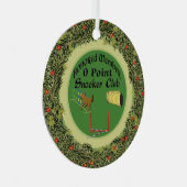 XMas Wreath Zero Point Snooker Club Metalen Ornament (Voorkant Rechts)