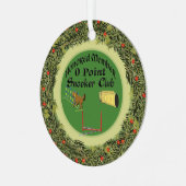 XMas Wreath Zero Point Snooker Club Metalen Ornament (Voorkant links)
