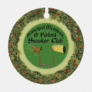 XMas Wreath Zero Point Snooker Club Metalen Ornament