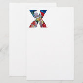 XMAS X BRIEF/SANTA CLAUS MET VIOLIN MONOGRAM BRIEFPAPIER (Voorkant / Achterkant)