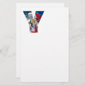 XMAS Y BRIEF/SANTA CLAUS MET VIOLIN MONOGRAM BRIEFPAPIER (Voorkant / Achterkant)