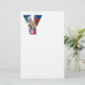 XMAS Y BRIEF/SANTA CLAUS MET VIOLIN MONOGRAM BRIEFPAPIER (Staand voorkant)