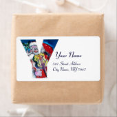 XMAS Y BRIEF/SANTA CLAUS MET VIOLIN MONOGRAM ETIKET (Insitu)