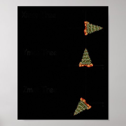 Xmas Ymas Zmas Tree Math Nerd Christmas  Poster (Voorkant)