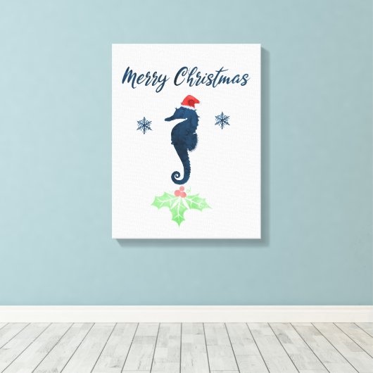 Xmas zeepaardje canvas afdruk (Insitu (Houten vloer))