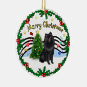 Xmas ZMusic 1 - MC - Schipperke 2 Keramisch Ornament (Rechts)