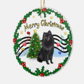 Xmas ZMusic 1 - MC - Schipperke 2 Keramisch Ornament (Links)
