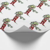 xmas zombie santa claus cadeaupapier (Hoek)