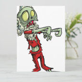 xmas zombie santa claus feestdagenkaart (Staand voorkant)