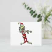 xmas zombie santa claus feestdagenkaart (Staand voorkant)