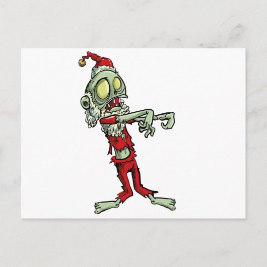 xmas zombie santa claus feestdagenkaart (Voorkant)
