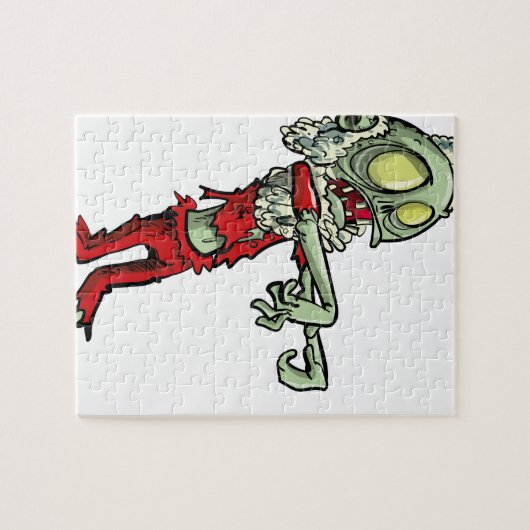 xmas zombie santa claus legpuzzel (Horizontaal)