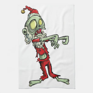 xmas zombie santa claus theedoek