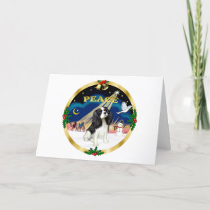 Xmas Zonsopgang - Tri Color Cavalier King Charles Feestdagen Kaart