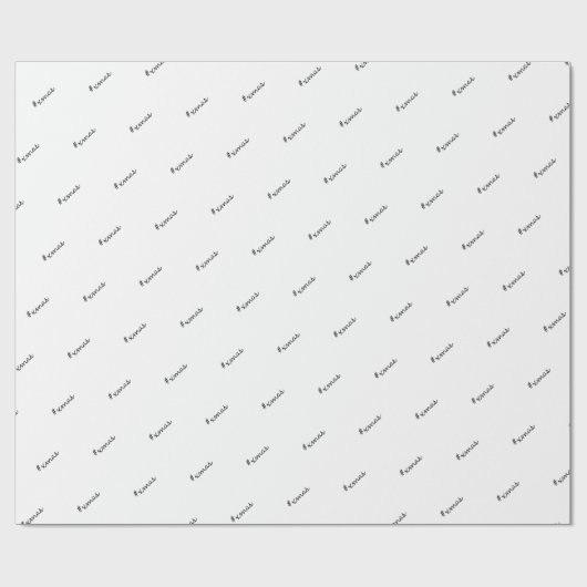 Xmas zwart en wit modern patroon cadeaupapier (Vlak)