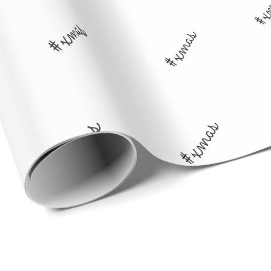 Xmas zwart en wit modern patroon cadeaupapier (Rol Hoek)