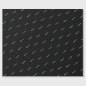 Xmas zwart en wit modern patroon cadeaupapier (Vlak)