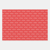 XMAS Zwart Rood Wit Gepersonaliseerd Inpakpapier Vel (Voorkant)