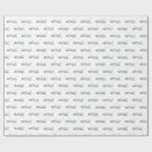 XMAS Zwart-wit Trendy gepersonaliseerd Cadeaupapier (Vlak)