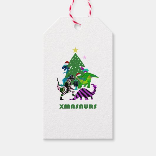 Xmasaurs Cadeaulabel (Voorkant)