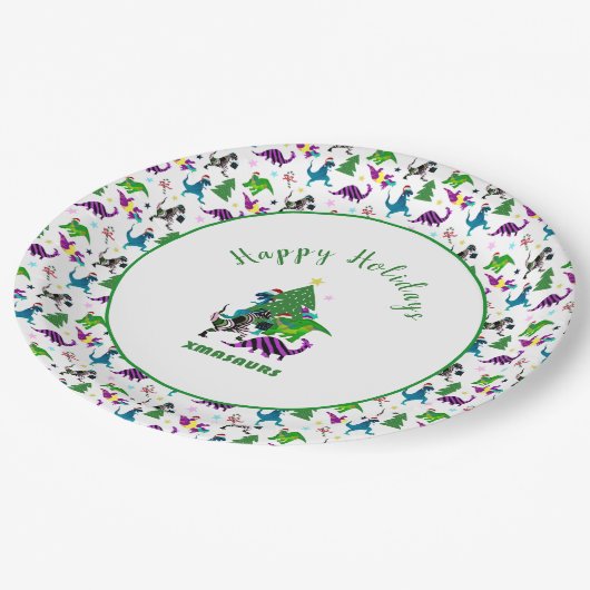 Xmasaurs Papieren Bordje (Gekanteld)